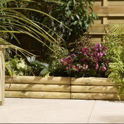 Horizontal Log Edging